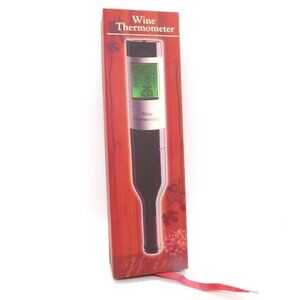 Bar ware Wine Thermometer Ditg. Read Out Battery Operated NOS